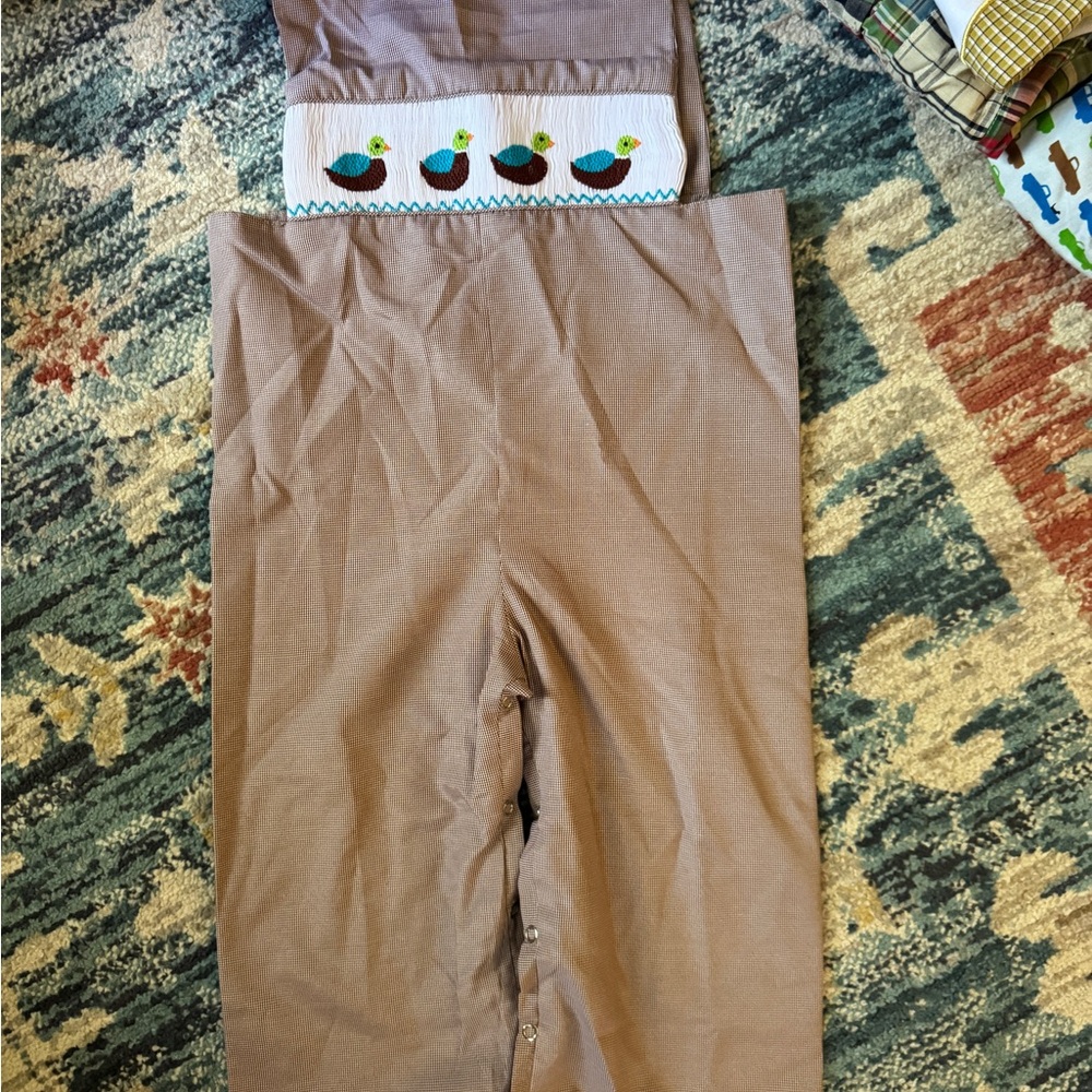 Kids Brown One Piece with Embroidered Design